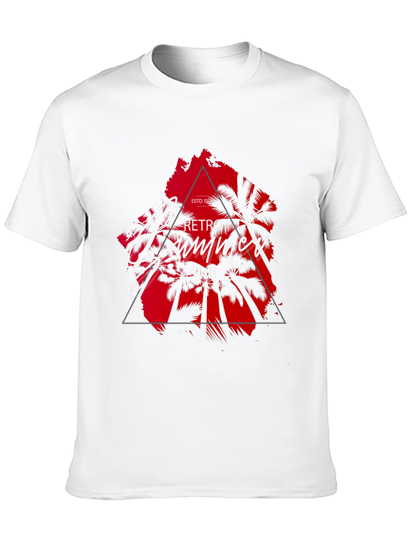 Retro Summer Time Black T-Shirt