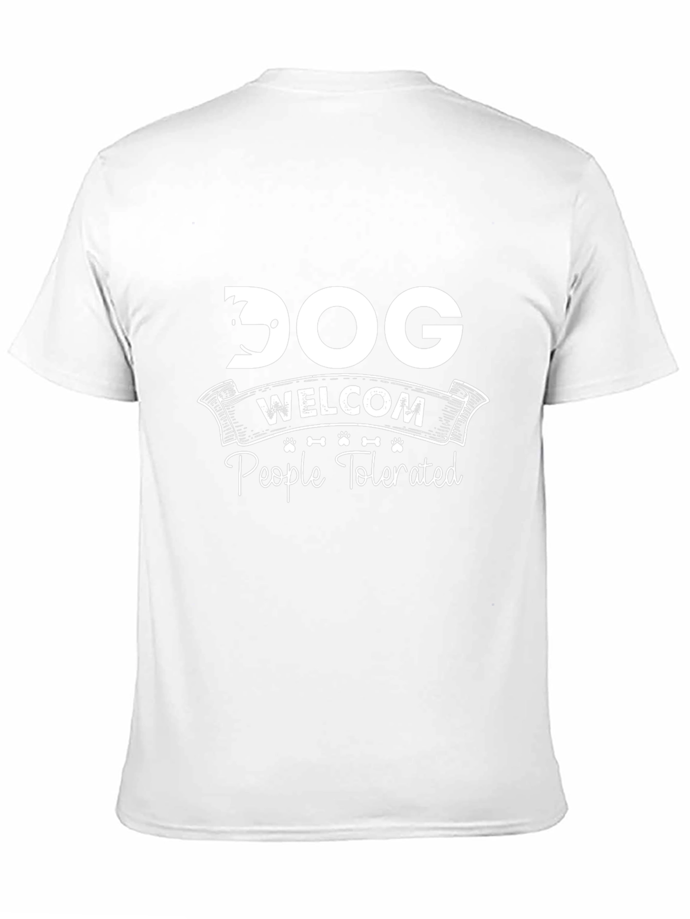 Dog Welcome People Tolerated Black T-Shirt