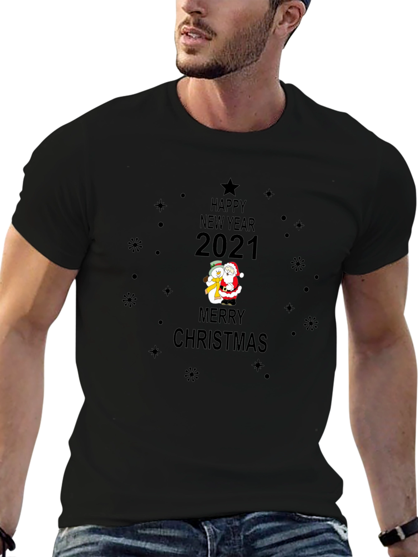 Happy New Year 2021 Christmas Graphic T-Shirt