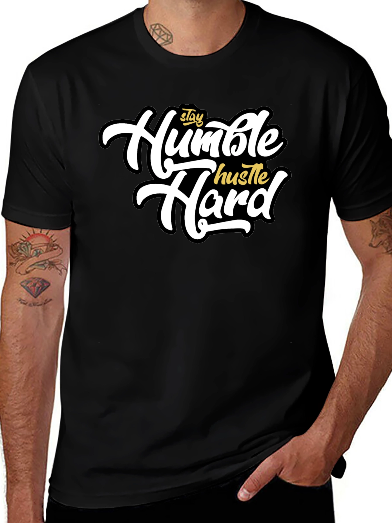 Stay Humble Hustle Hard Black T-Shirt
