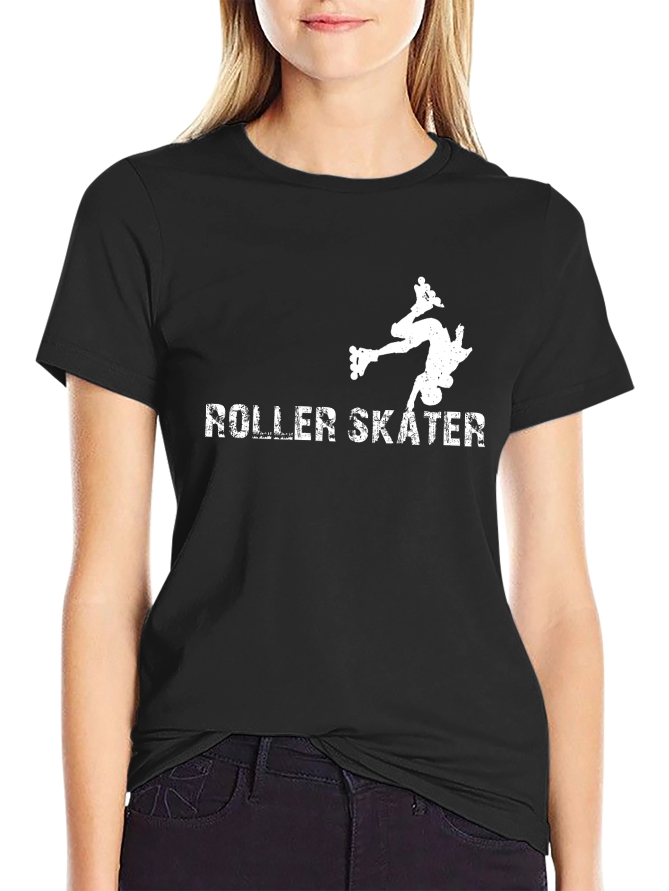 Roller Skater T-Shirt - Black Graphic Tee