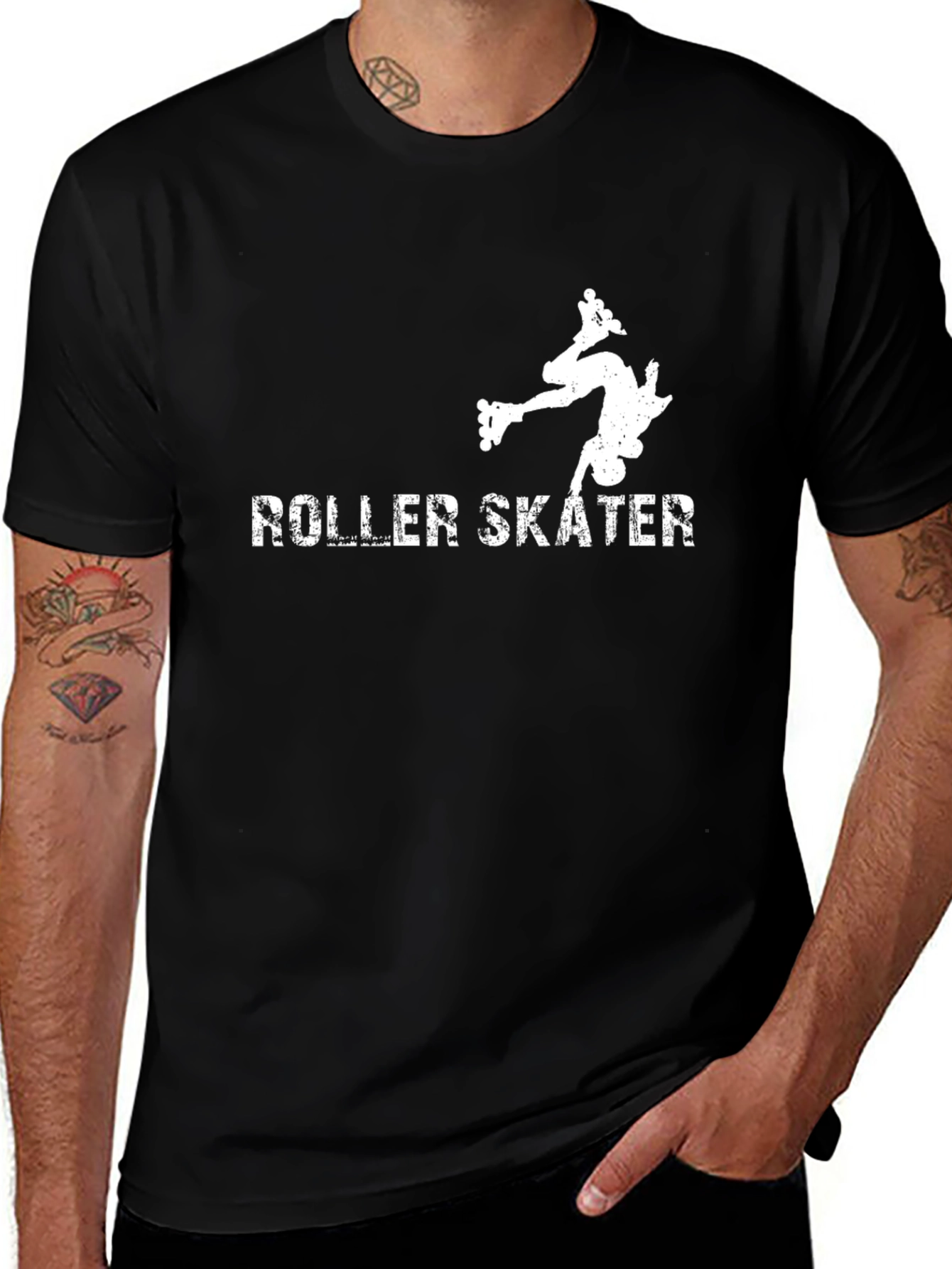 Roller Skater T-Shirt - Black Graphic Tee