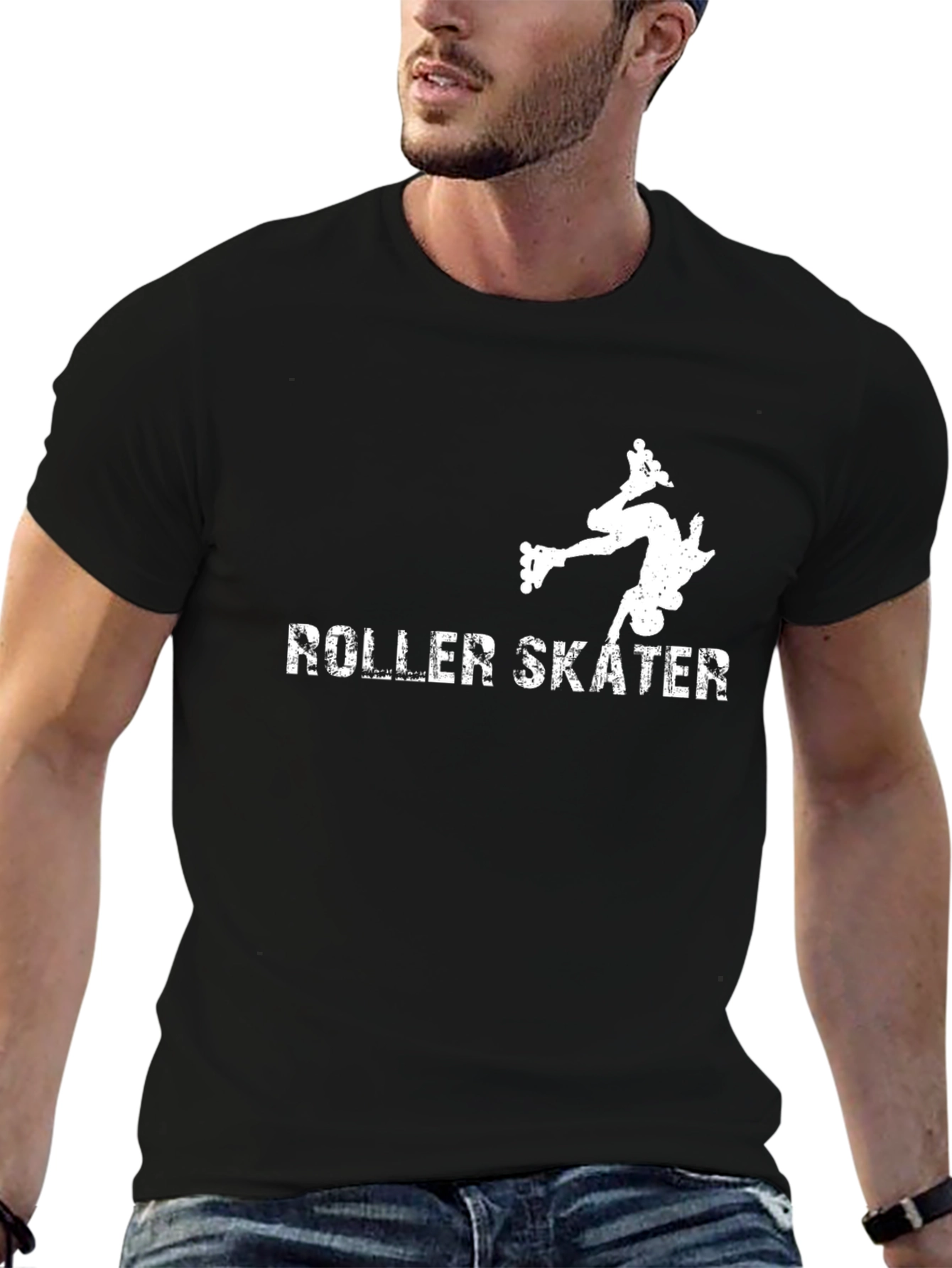 Roller Skater T-Shirt - Black Graphic Tee