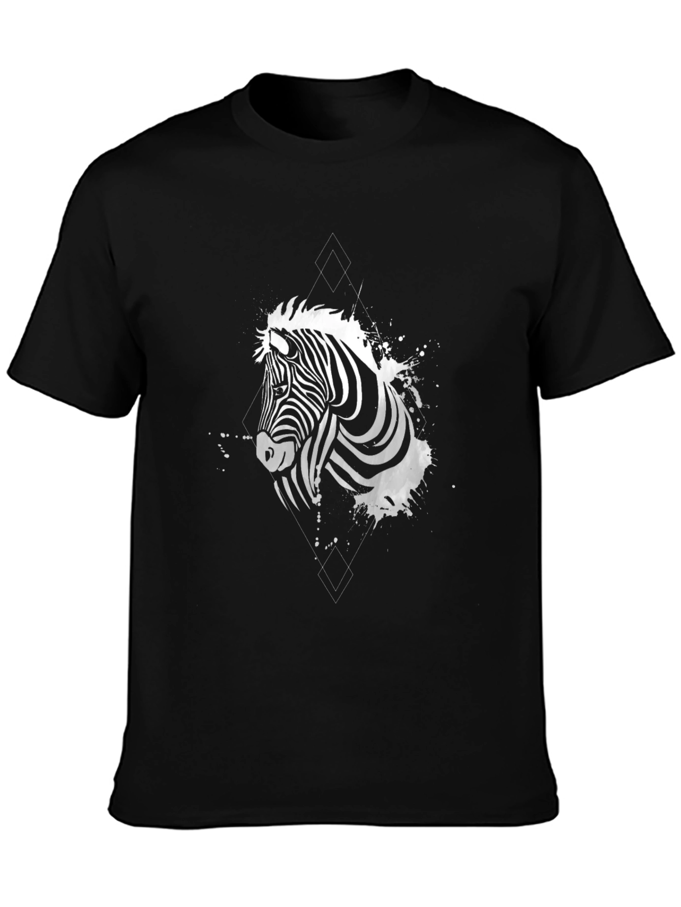 Zebra Graphic Print Crew Neck T-Shirt