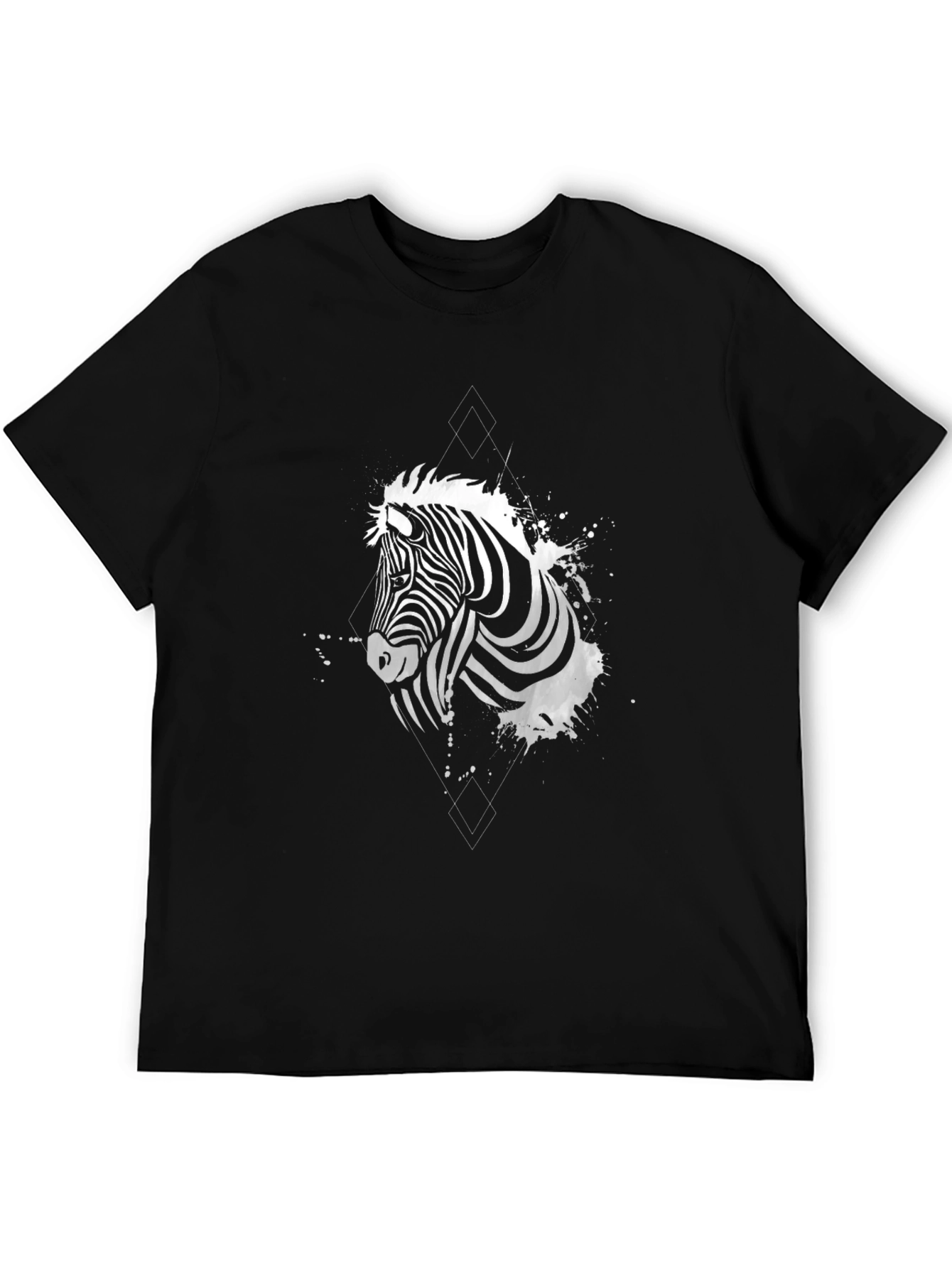 Zebra Graphic Print Crew Neck T-Shirt