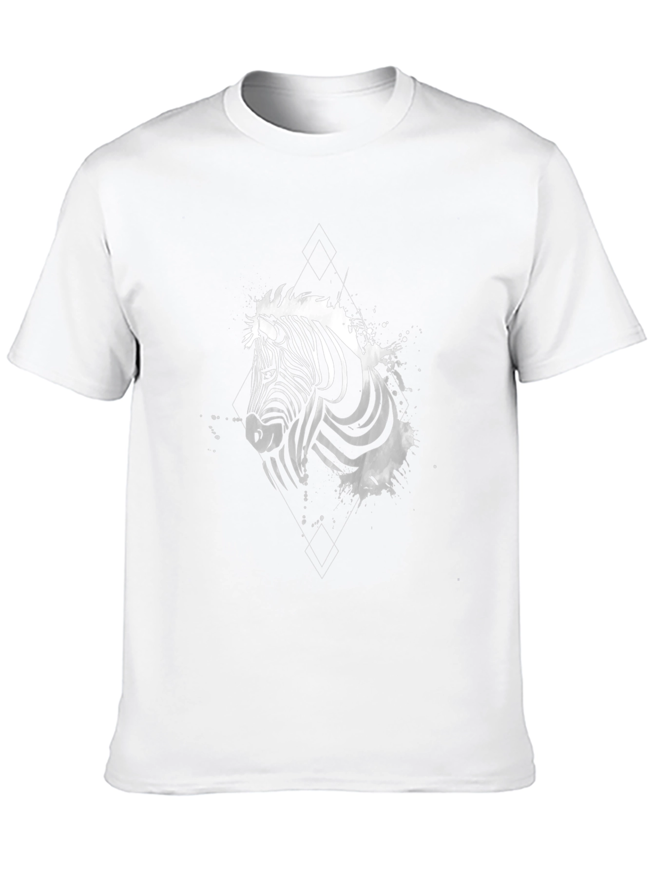 Zebra Graphic Print Crew Neck T-Shirt