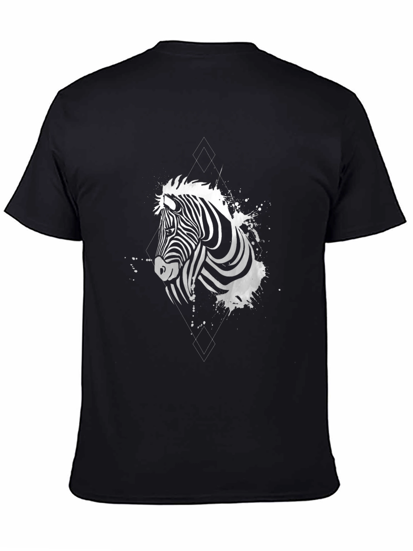 Zebra Graphic Print Crew Neck T-Shirt