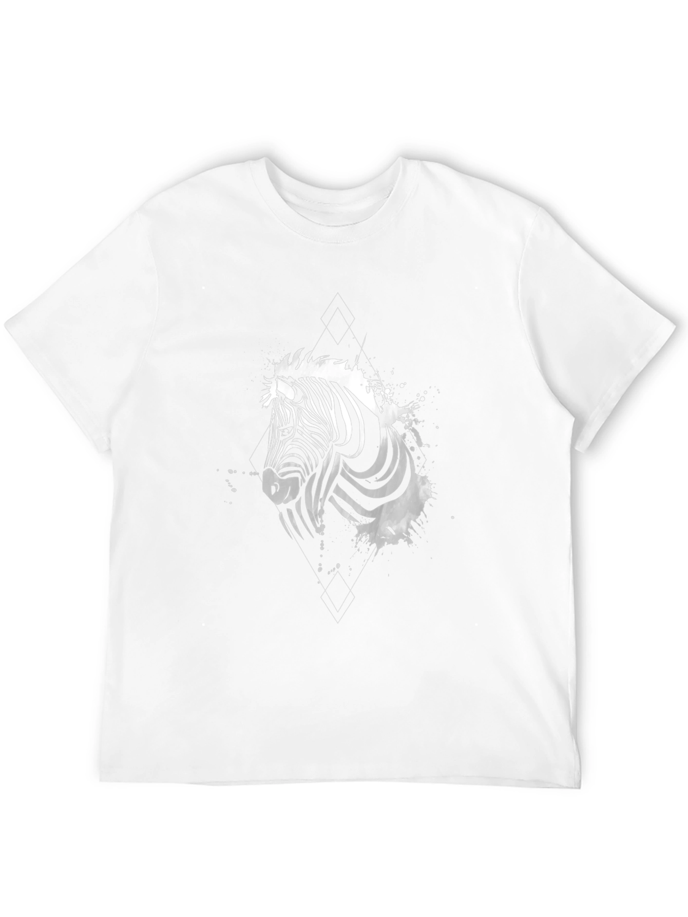 Zebra Graphic Print Crew Neck T-Shirt