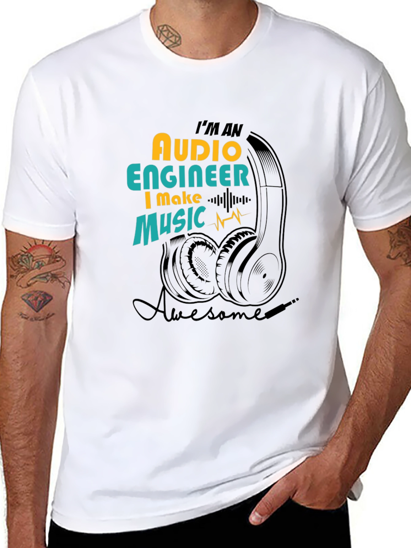 Audio Engineer Music T-Shirt - Awesome Sound Professional Tee