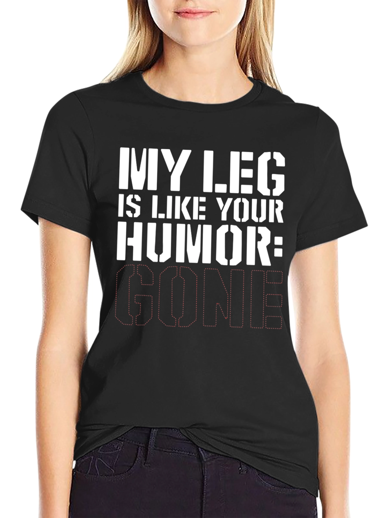 Humorous Leg Injury Graphic Tee