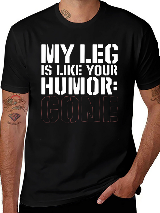 Humorous Leg Injury Graphic Tee