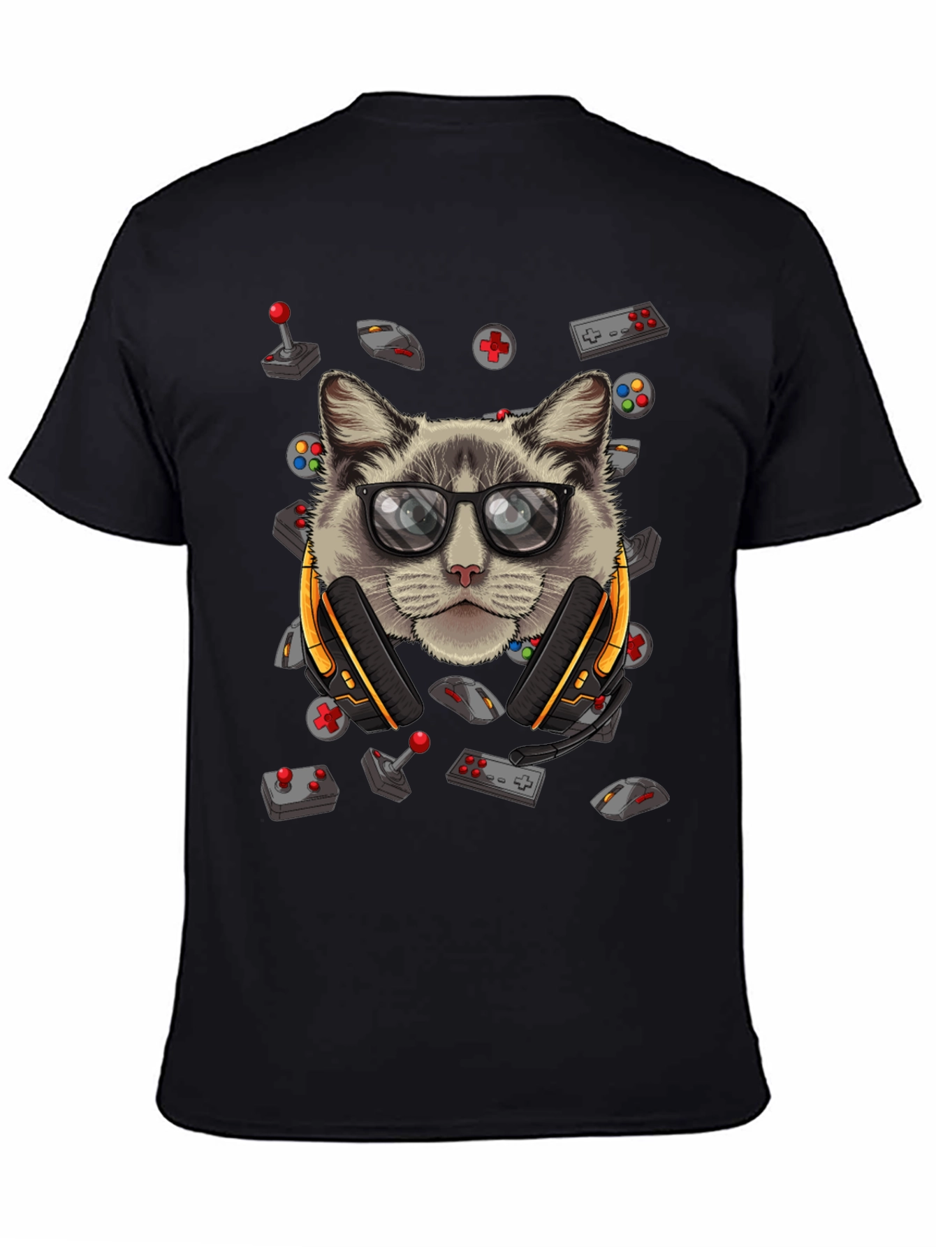Gamer Cat T-Shirt - Cool Graphic Tee