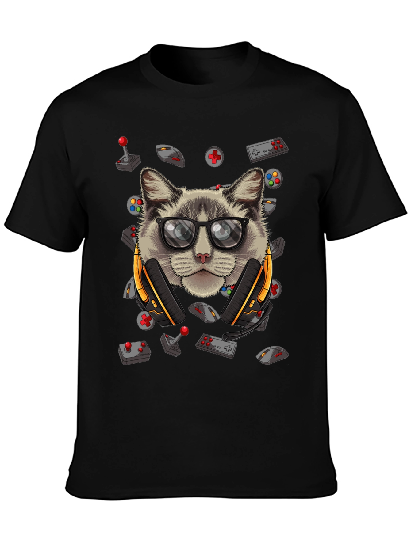 Gamer Cat T-Shirt - Cool Graphic Tee