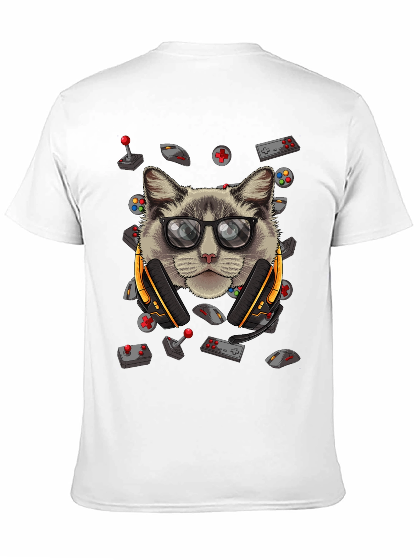 Gamer Cat T-Shirt - Cool Graphic Tee