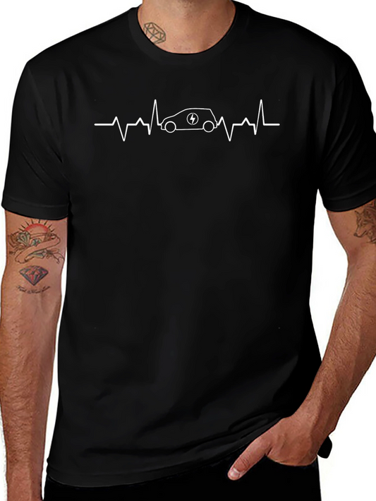 Electric Car Heartbeat T-Shirt - Eco Friendly Tee