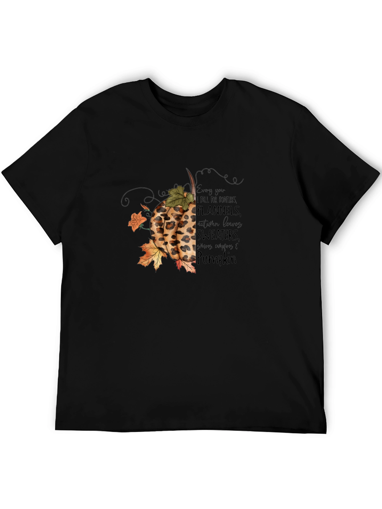 Fall Pumpkin T-Shirt: Bonfires Flannels & Sweaters