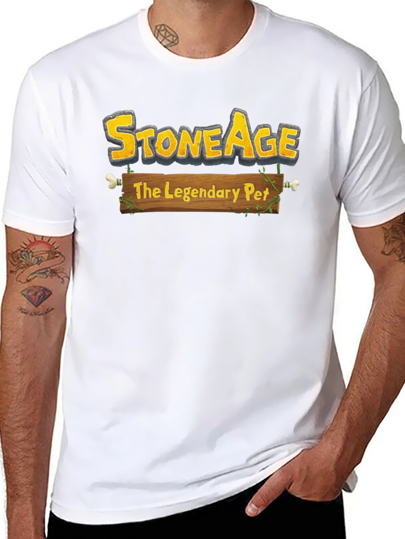 Stone Age The Legendary Pet Graphic T-Shirt