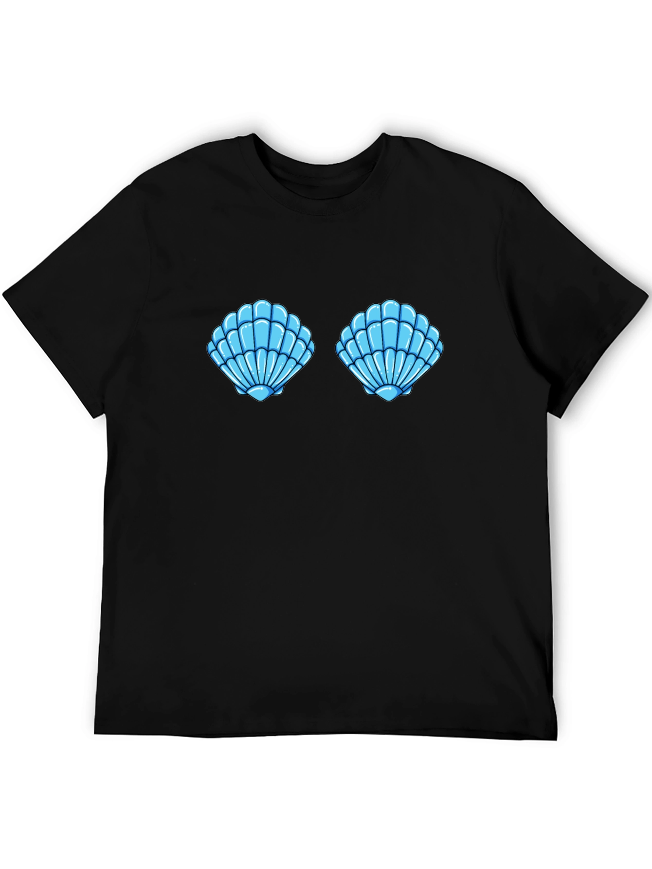 Mermaid Shell Bra T-Shirt - Novelty Costume Tee
