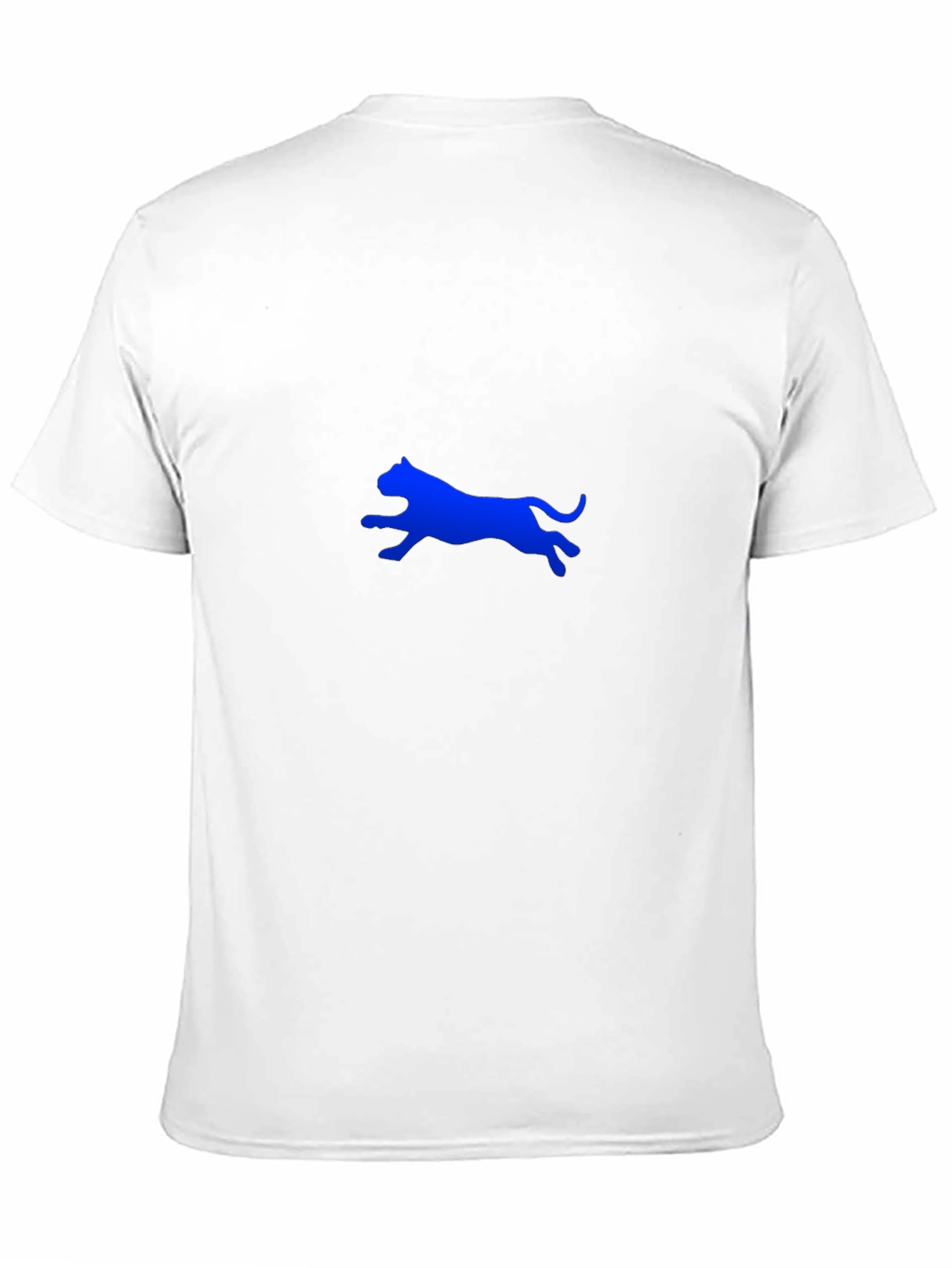 Mens Black T-Shirt with Blue Panther Design