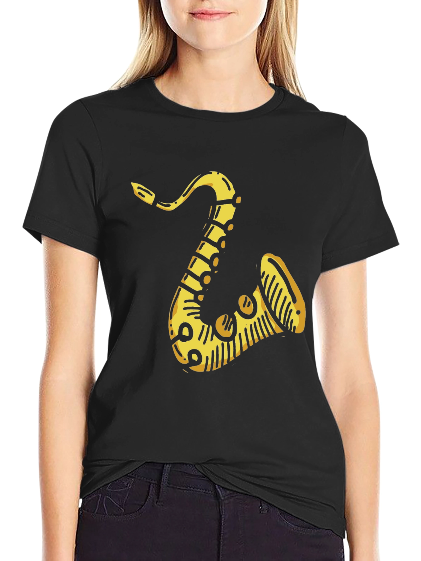 Saxophone Graphic Tee - Cool Music Lover Shirt