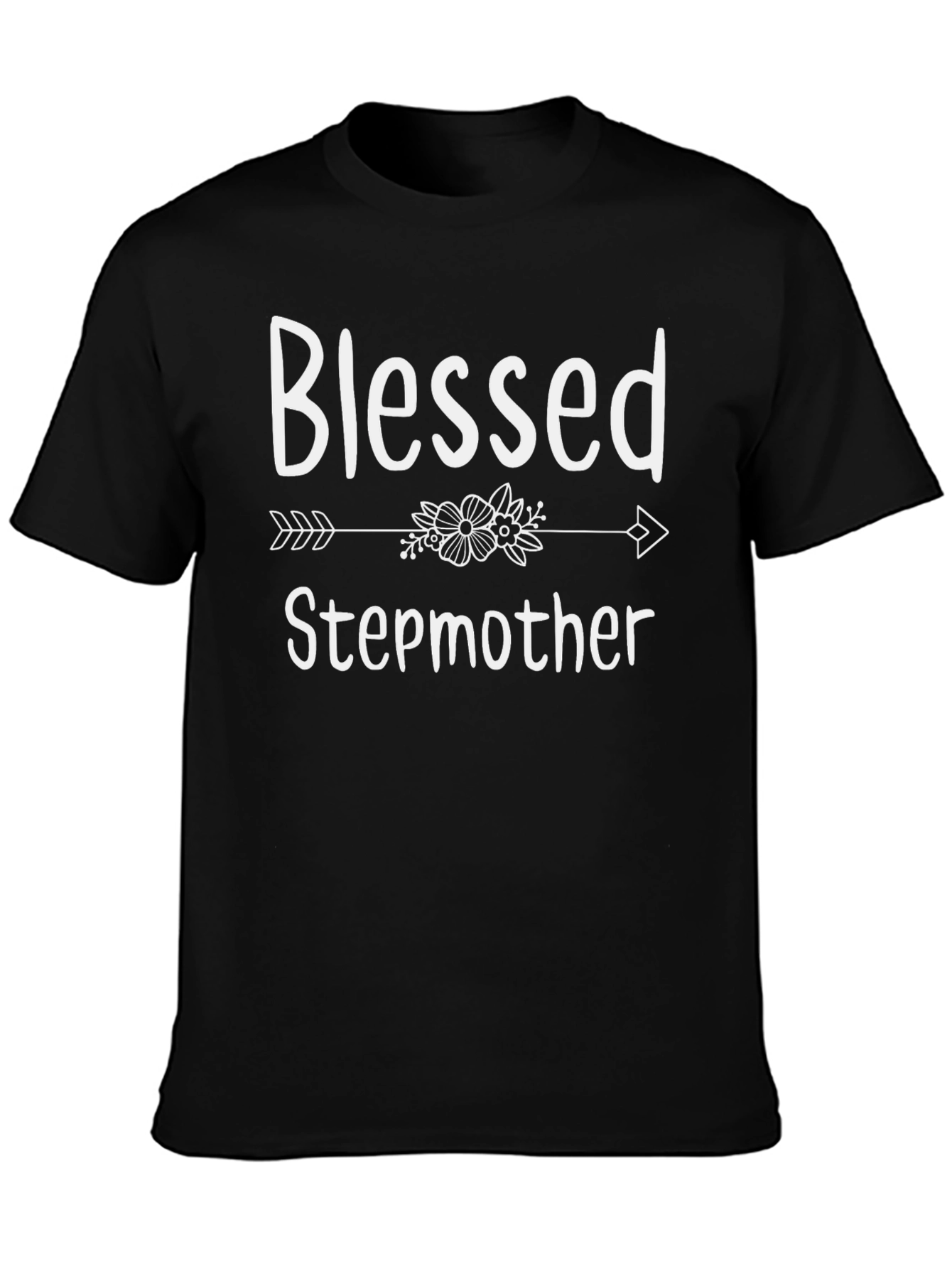 Blessed Stepmother T-Shirt - Cute Floral Arrow Design