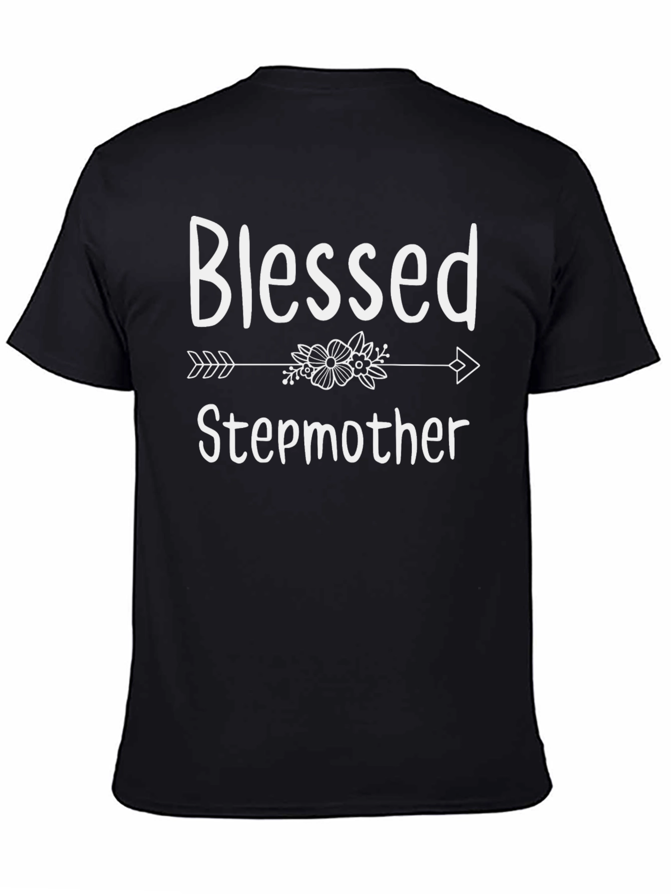 Blessed Stepmother T-Shirt - Cute Floral Arrow Design