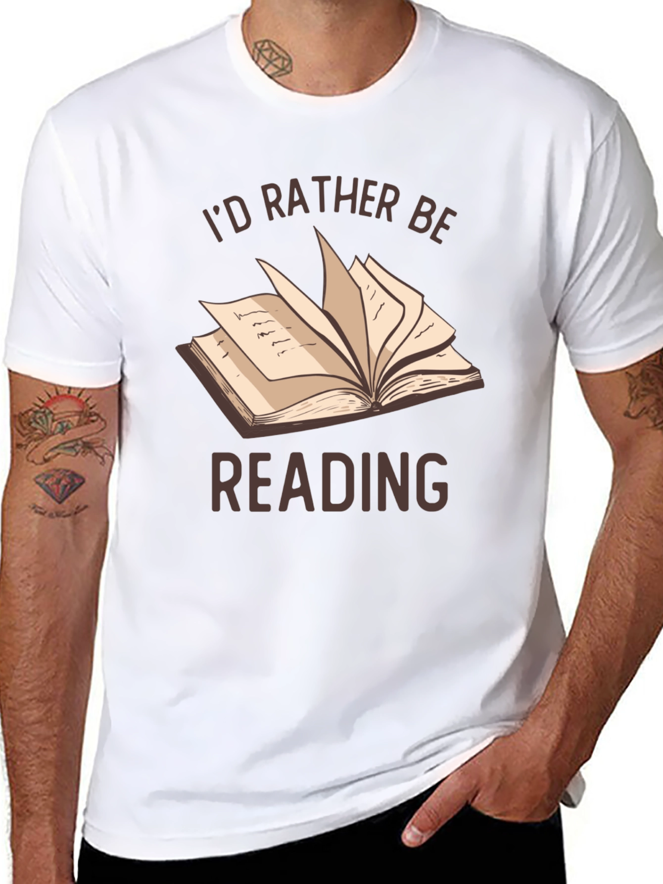 Id Rather Be Reading T-Shirt | Book Lover Tee