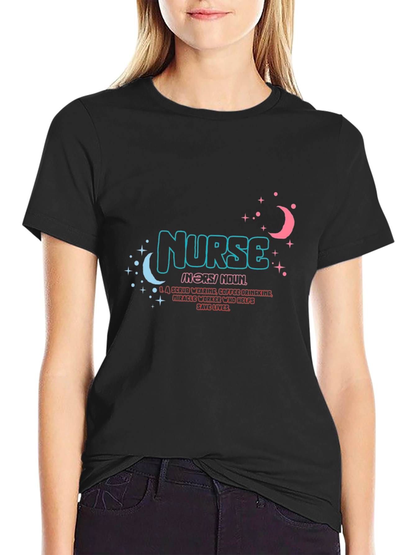 Nurse Definition Black Graphic T-Shirt