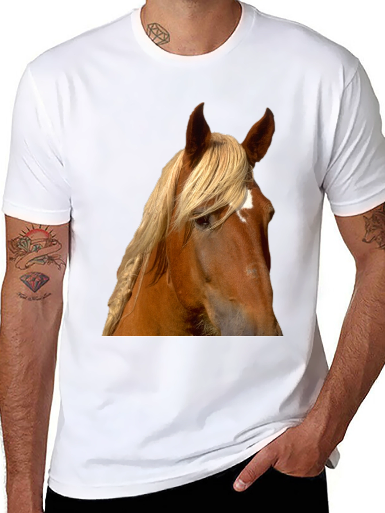 Horse Portrait T-Shirt - Equestrian Style