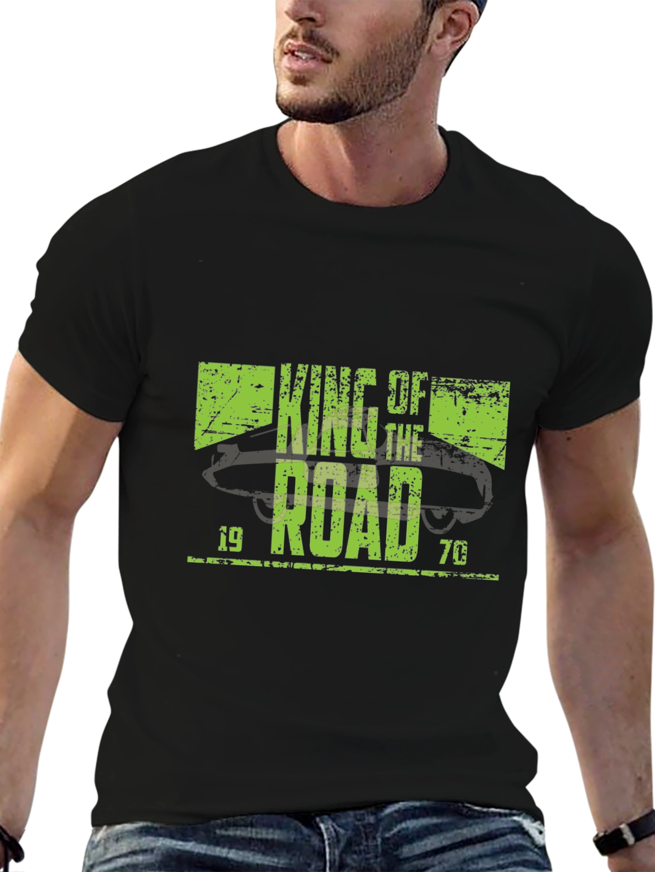King of the Road 1970 Black T-Shirt