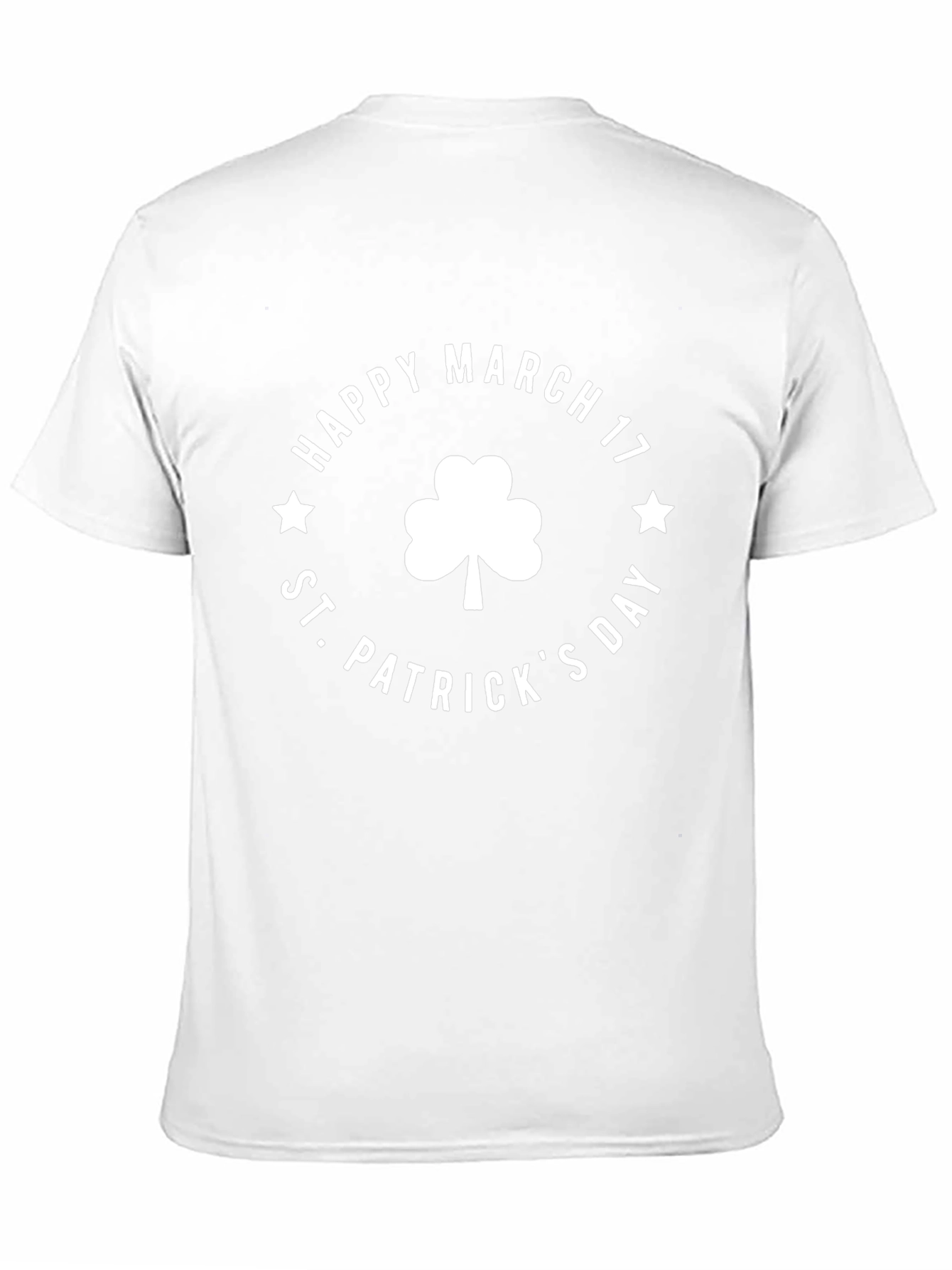 St. Patricks Day Black T-Shirt Shamrock Design
