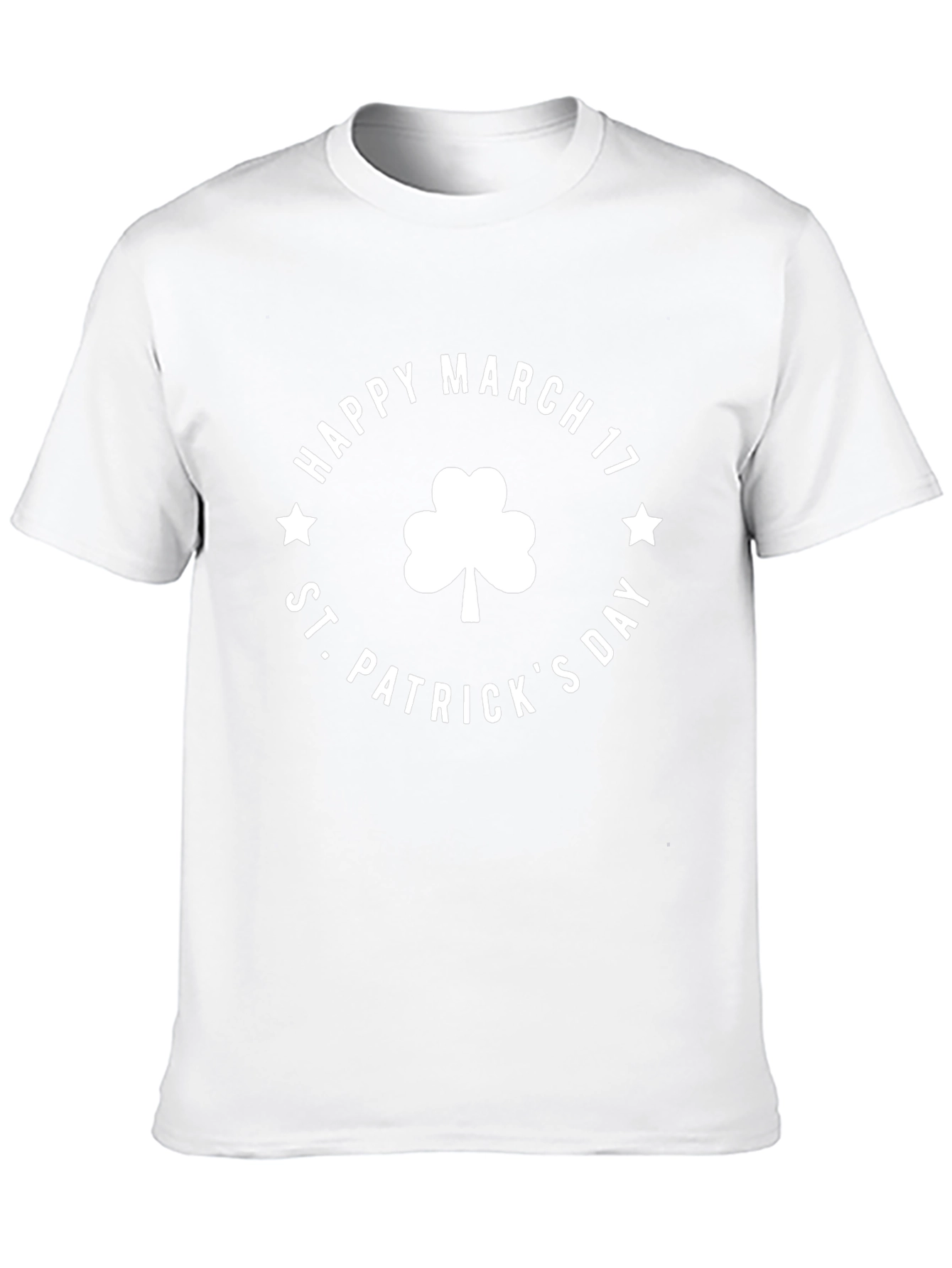 St. Patricks Day Black T-Shirt Shamrock Design