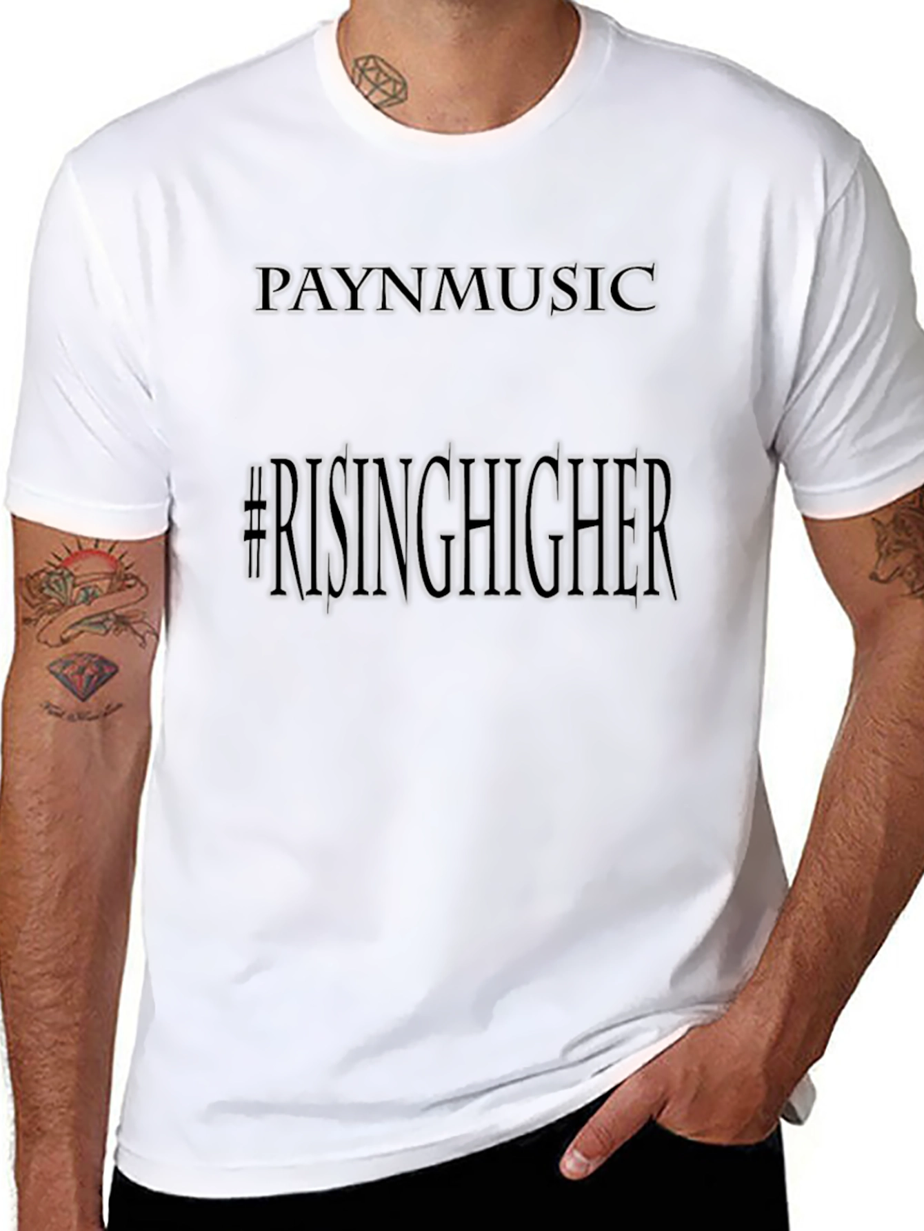 Paynmusic #RisingHigher Black Graphic Tee