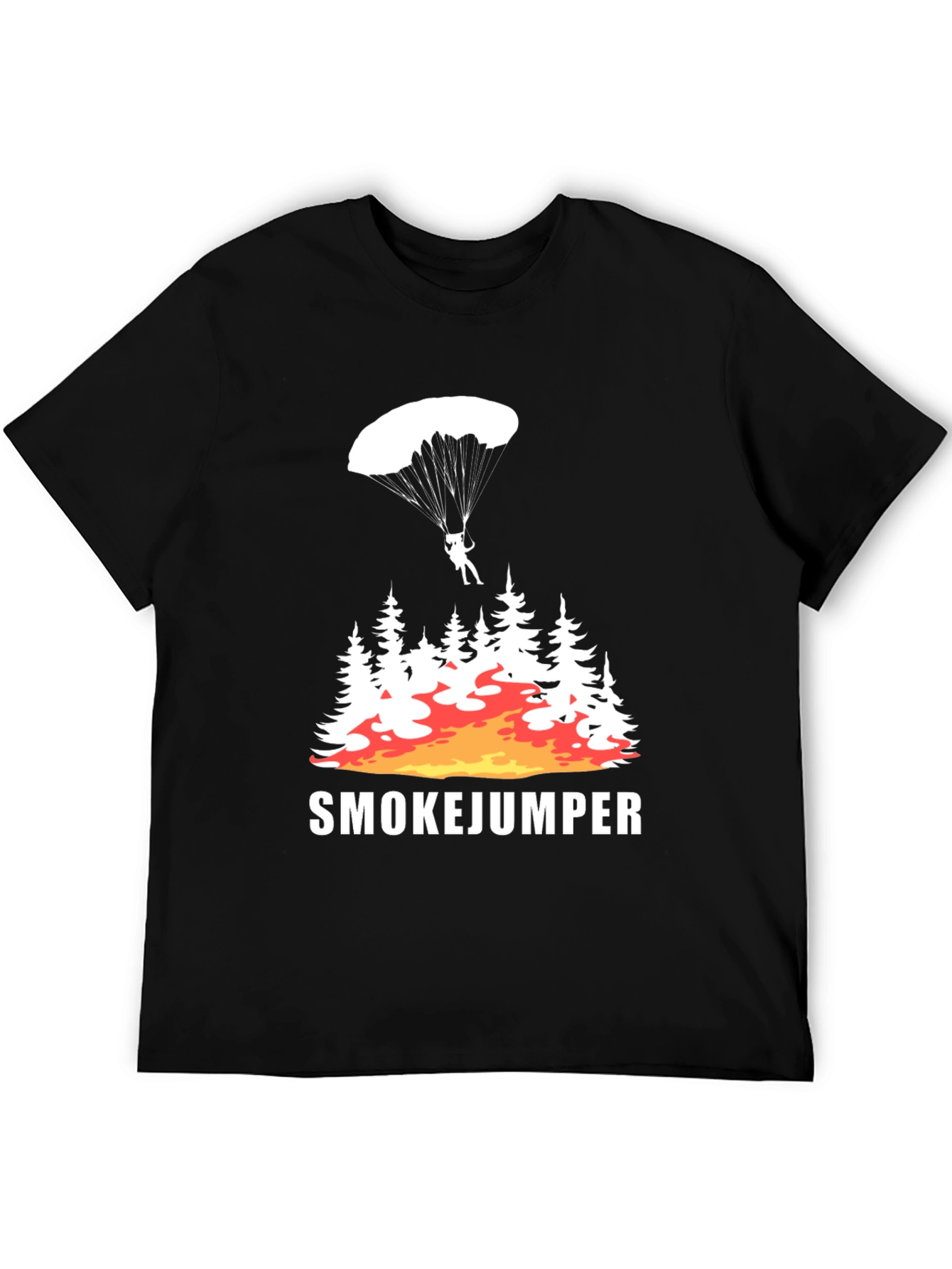 Smokejumper Graphic Tee - Forest Fire Parachute Design