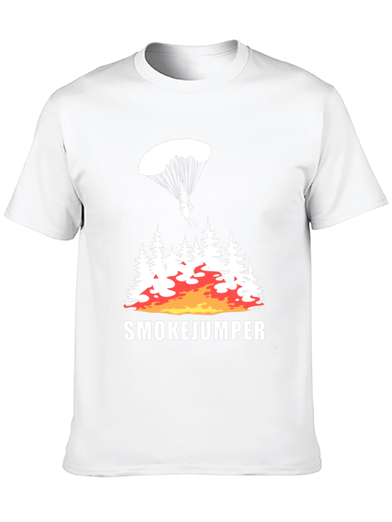 Smokejumper Graphic Tee - Forest Fire Parachute Design