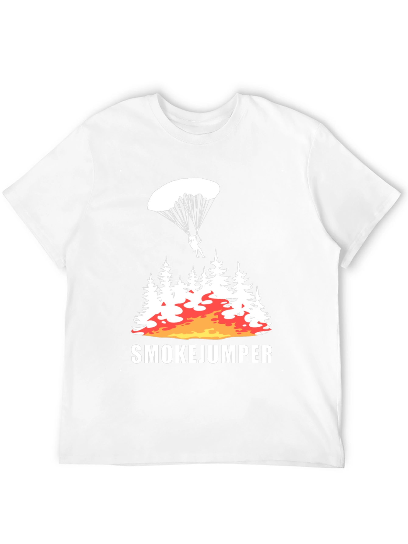 Smokejumper Graphic Tee - Forest Fire Parachute Design