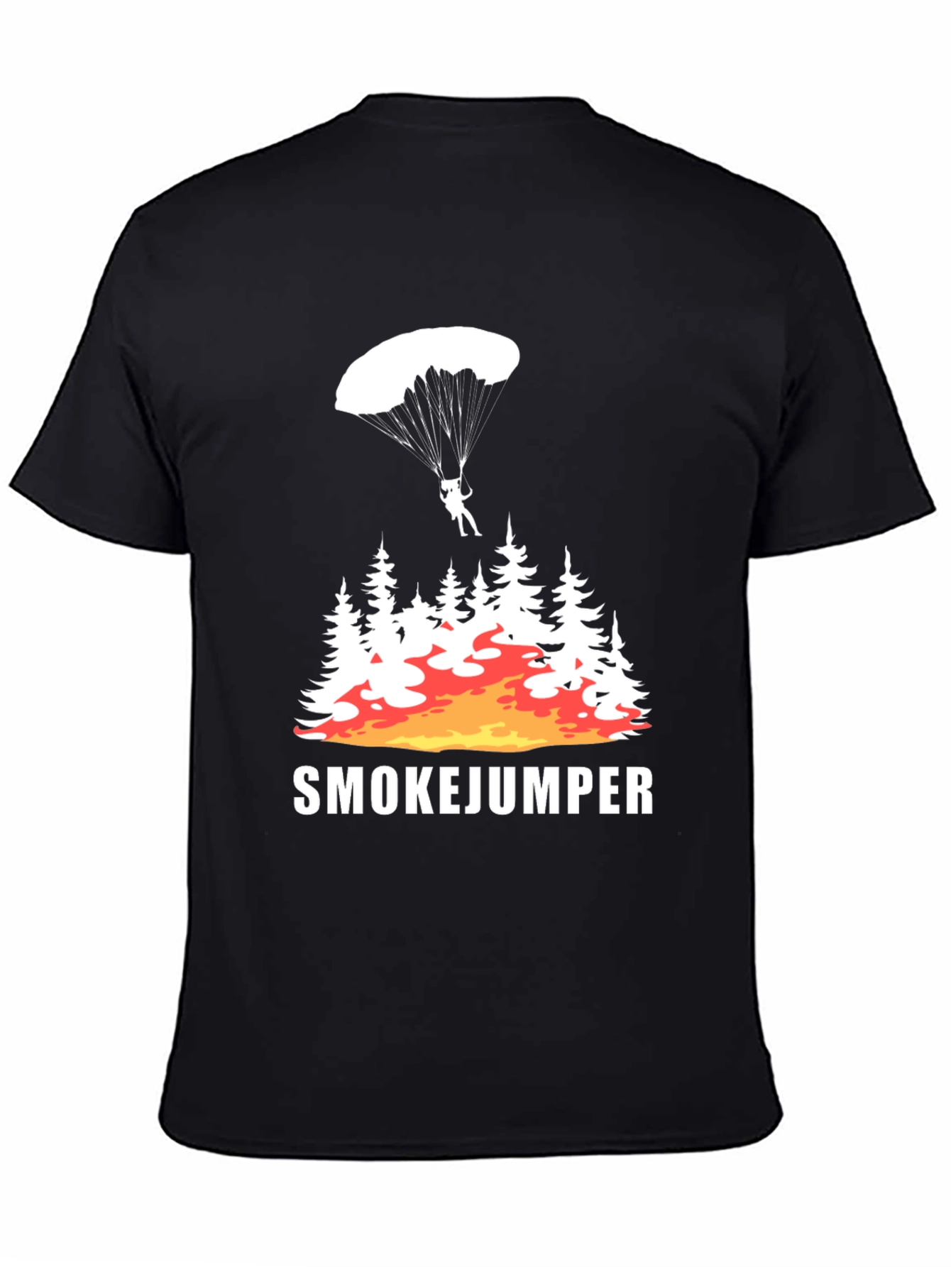 Smokejumper Graphic Tee - Forest Fire Parachute Design