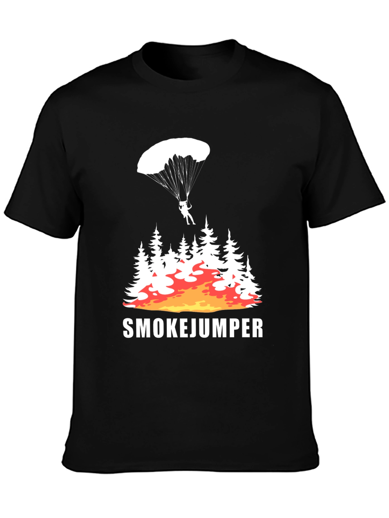 Smokejumper Graphic Tee - Forest Fire Parachute Design