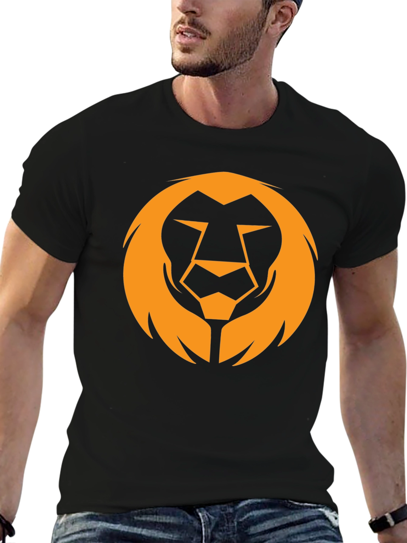 Bold Lion Graphic Tee - Black