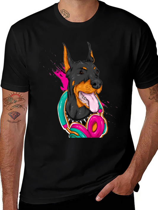 Cool Doberman Dog Graphic T-Shirt