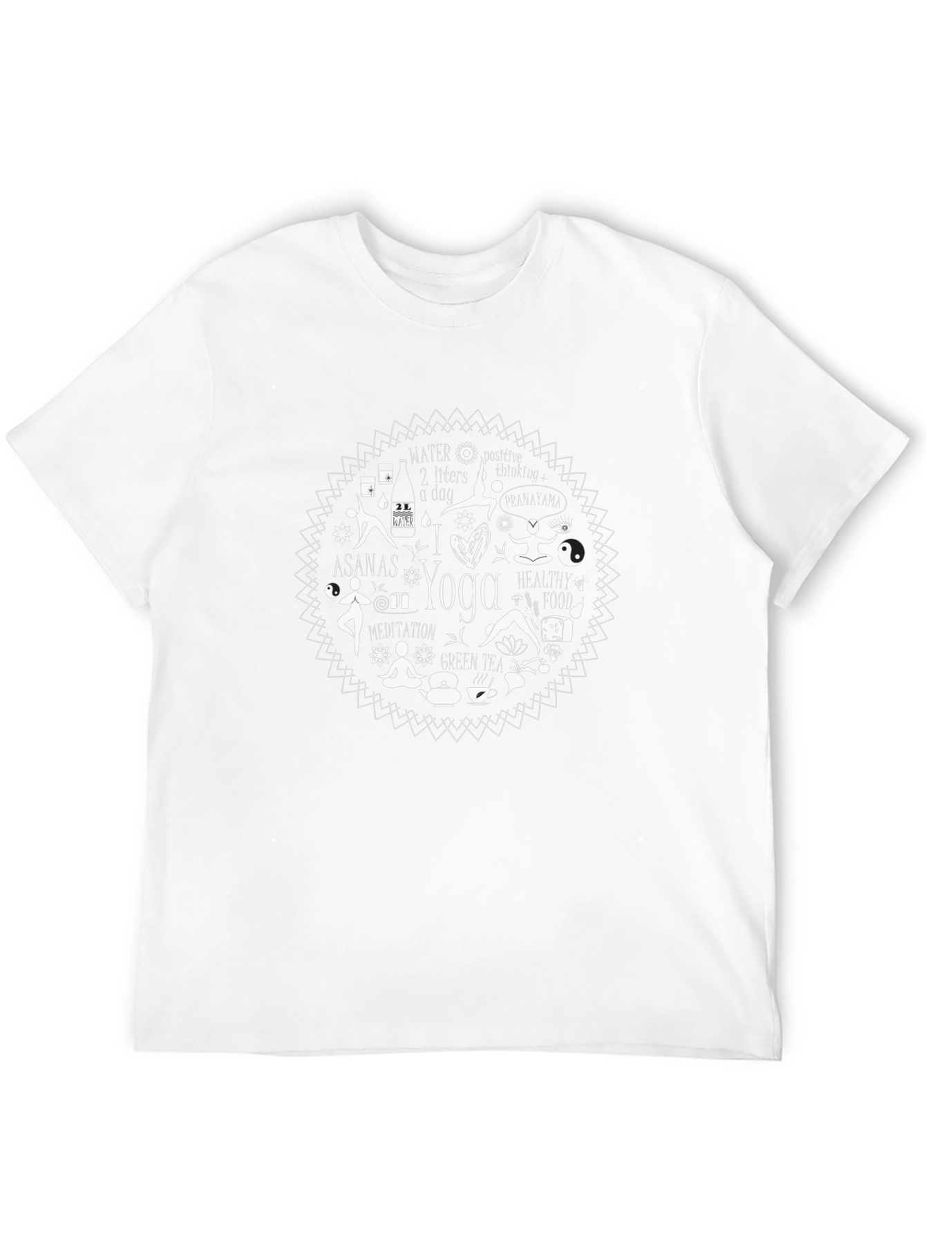 Yoga Mandala Graphic Tee - Soft Cotton Comfort