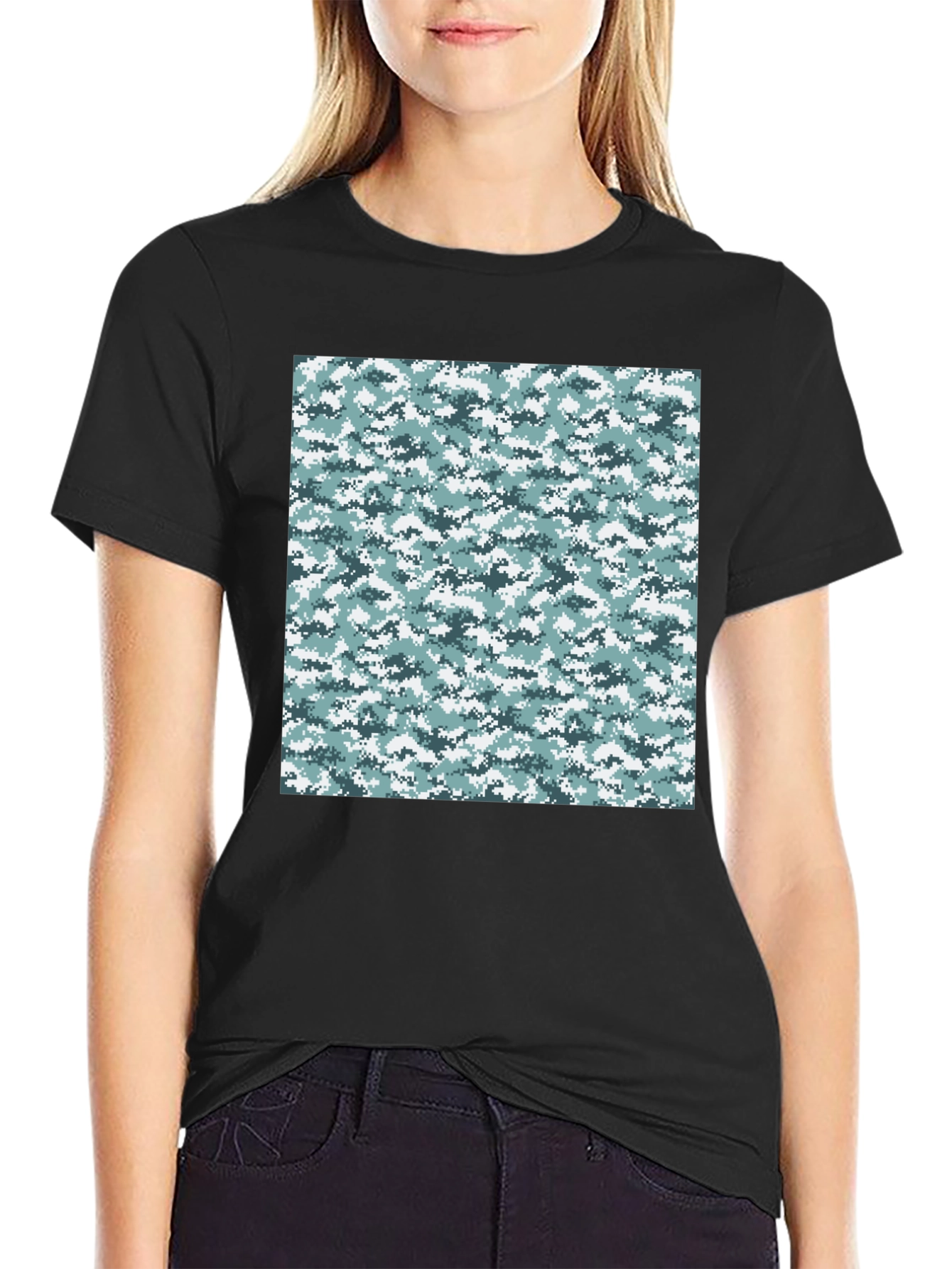Urban Camo T-Shirt - Black Cotton Tee