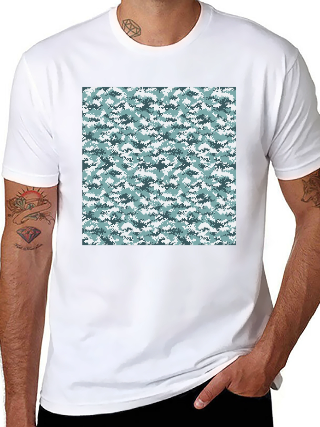 Urban Camo T-Shirt - Black Cotton Tee