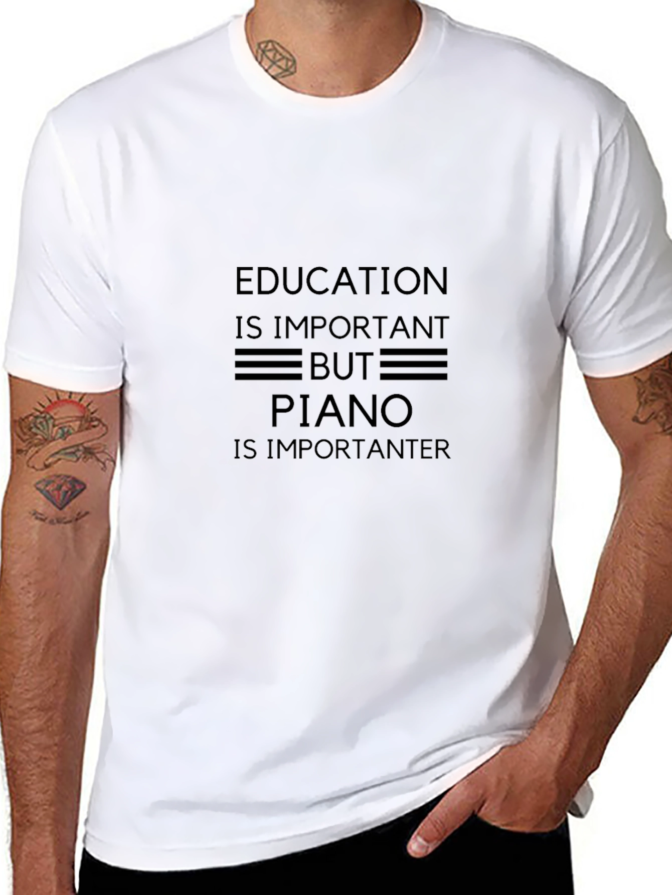 Education Piano T-Shirt - Comfy Cotton Tee