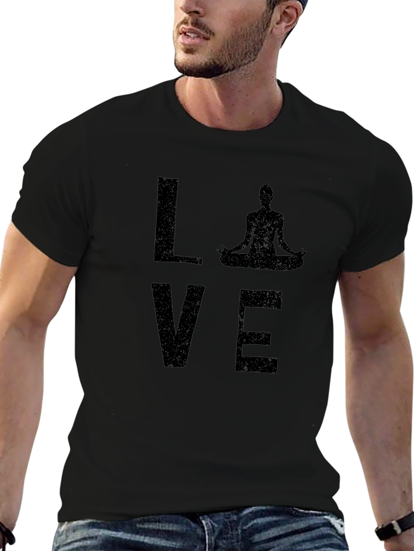 Yoga Love T-Shirt - Black Graphic Tee