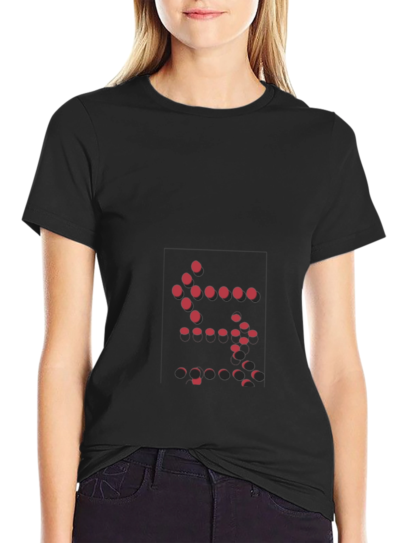 Abstract Dot Design Black T-Shirt