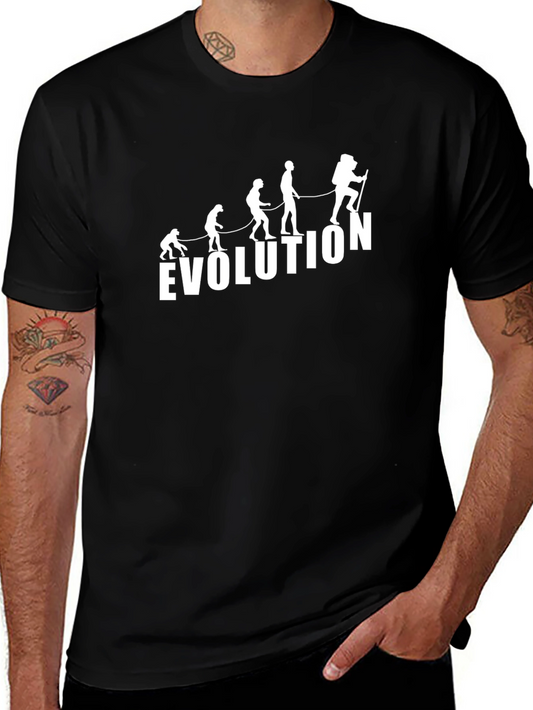 Evolution Hiker Graphic Tee - Black Cotton Blend