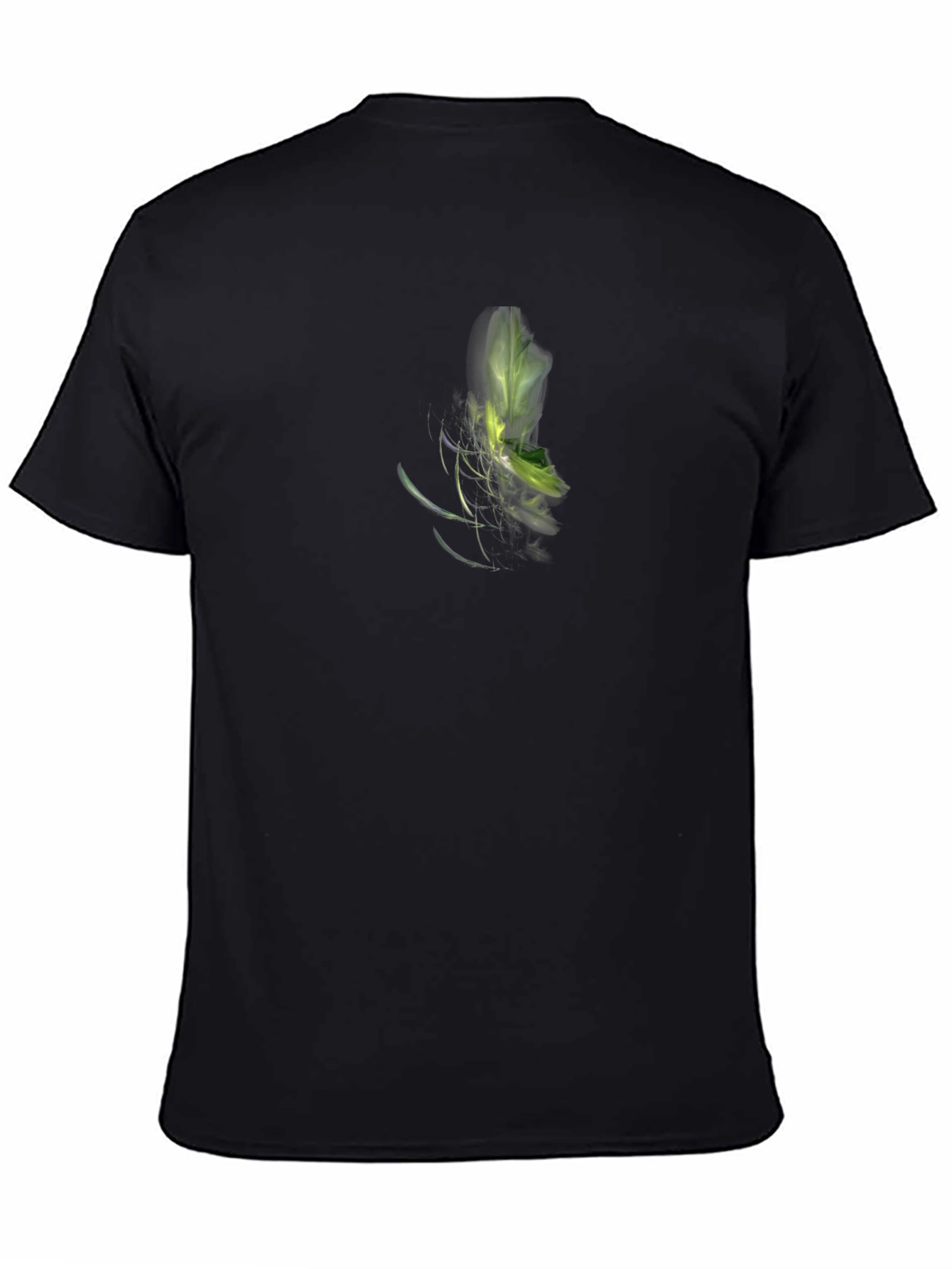 Modern Abstract Graphic Print Black T-Shirt
