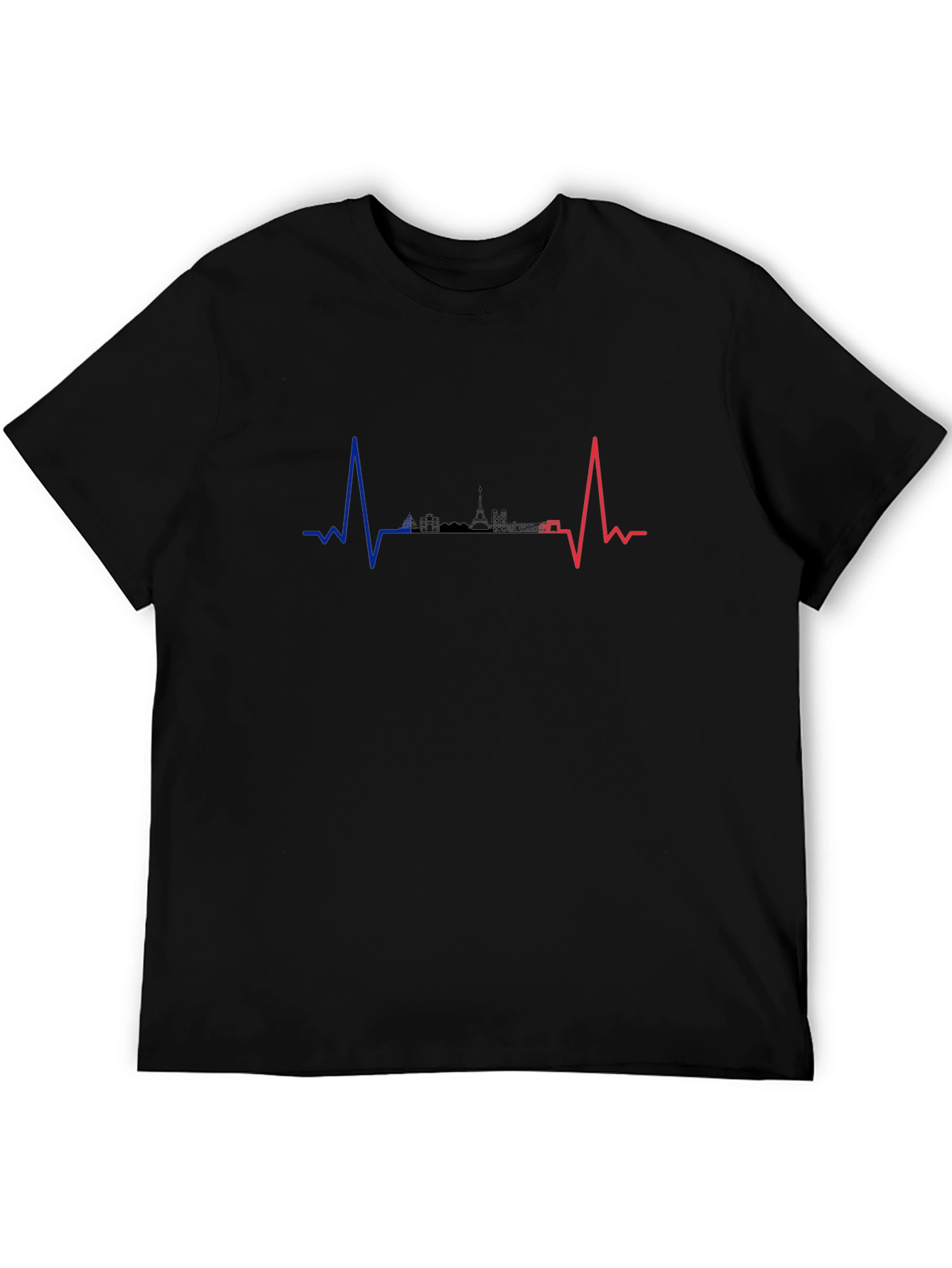 Paris Heartbeat T-Shirt - City Skyline Pulse