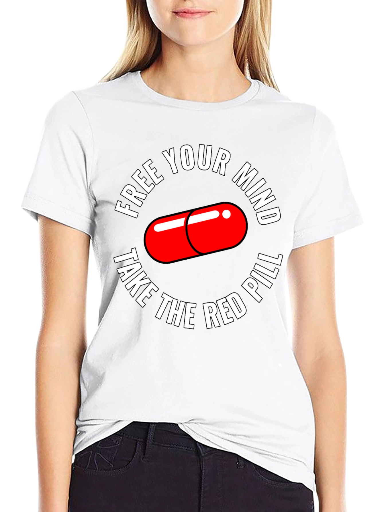 Free Your Mind T-Shirt Red Pill Design